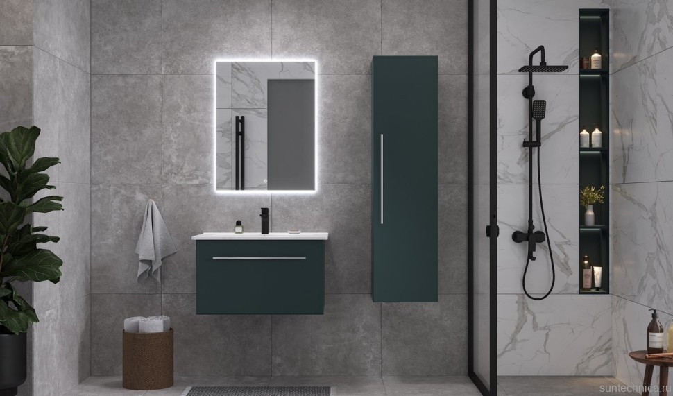 Шкаф-пенал для ванной Velvex Posse 40 верде