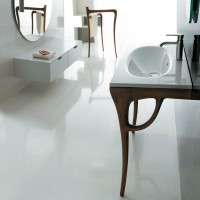 Мебельная раковина Galassia Ergo 85 накладная, белая, прямоугольная, фаянс