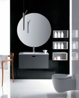 Мебельная раковина Galassia Ergo 85 накладная, белая, прямоугольная, фаянс