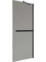 Душевая перегородка Maybahglass MGD-712-6ш 109 см, профиль черный, стекло графит матовое