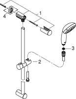 Душевой гарнитур Grohe Tempesta 26803000 хром