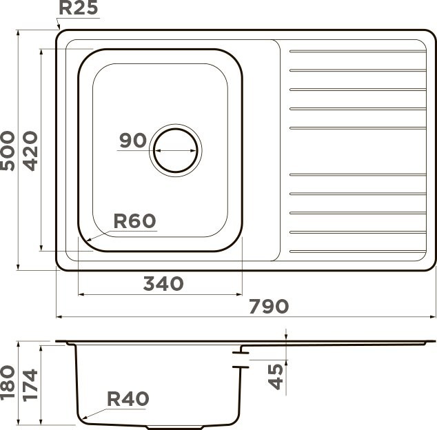 Комплект Мойка Omoikiri Sagami 79 + Смеситель Blanco Kano 521502