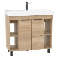 Тумба с раковиной Onika Легран 90 напольная, дуб галифакс