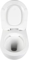Комплект Унитаз подвесной BOND Oval F01-10 безободковый, с микролифтом, белый + Инсталляция AlcaPlast AM101/1120-4:1 RU M578-0001 кнопка смыва черная