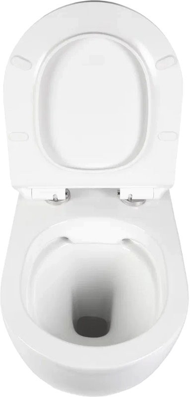 Комплект Унитаз подвесной BOND Oval F01-10 безободковый, с микролифтом, белый + Инсталляция AlcaPlast AM101/1120-4:1 RU M578-0001 кнопка смыва черная