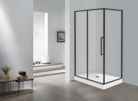 Душевой уголок Esbano Surf ESS-128PS-B 120х80 см, профиль черный, стекло прозрачное