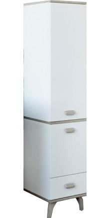 Шкаф пенал для ванной Sanflor Бруно L, белый, орегон