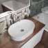 Мебель для ванной STWORKI Берген 100 белая с темной столешницей, раковина Bocchi Sottile 1521-001-0125