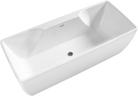 Акриловая ванна BelBagno BB110-180-76 без опоры 180x75 см, отдельностоящая, белая, со сливом-переливом