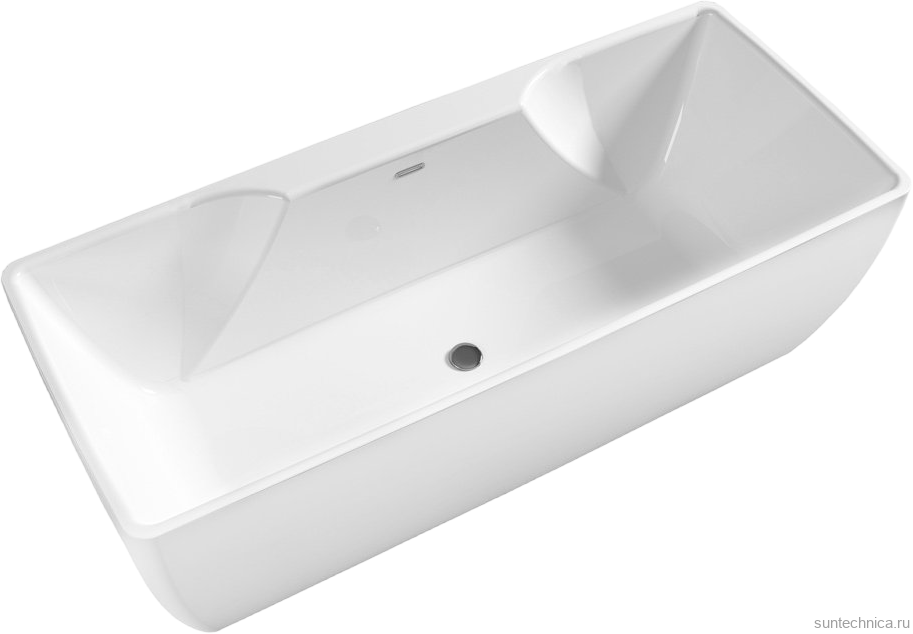 Акриловая ванна BelBagno BB110-180-76 без опоры 180x75 см, отдельностоящая, белая, со сливом-переливом