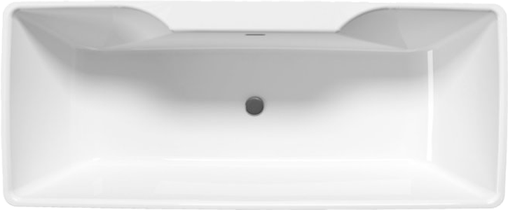 Акриловая ванна BelBagno BB110-180-76 без опоры 180x75 см, отдельностоящая, белая, со сливом-переливом