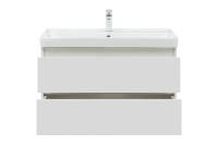 Тумба с раковиной Aquanet Вега 90 подвесная, белая глянцевая