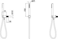 Душевой гарнитур Allen Brau Priority 5.31019-GB брашированное золото