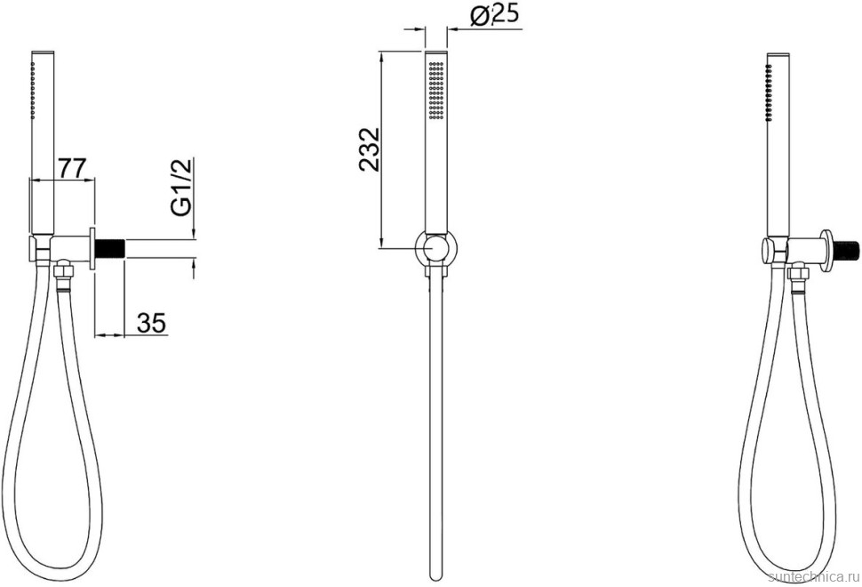 Душевой гарнитур Allen Brau Priority 5.31019-GB брашированное золото