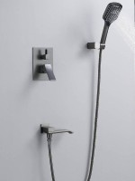 Душевая система встраиваемая Shevanik S4035T, оружейная сталь