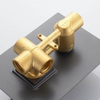 Душевая система встраиваемая Shevanik S4035T, оружейная сталь