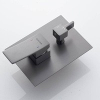 Душевая система встраиваемая Shevanik S4035T, оружейная сталь