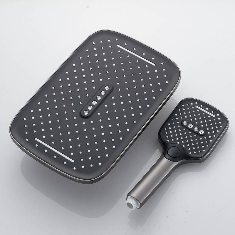 Душевая система встраиваемая Shevanik S4035T, оружейная сталь