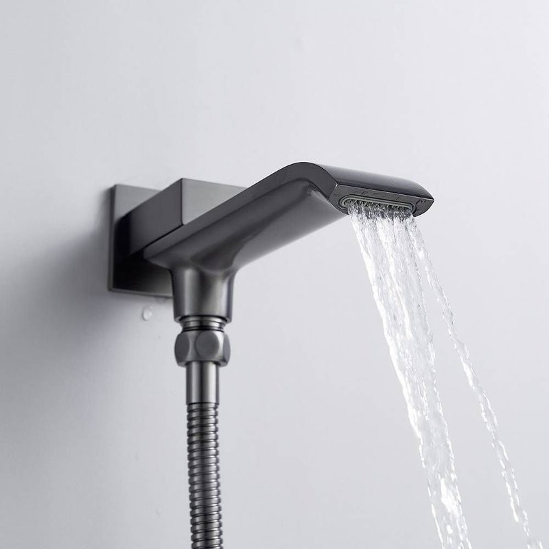 Душевая система встраиваемая Shevanik S4035T, оружейная сталь