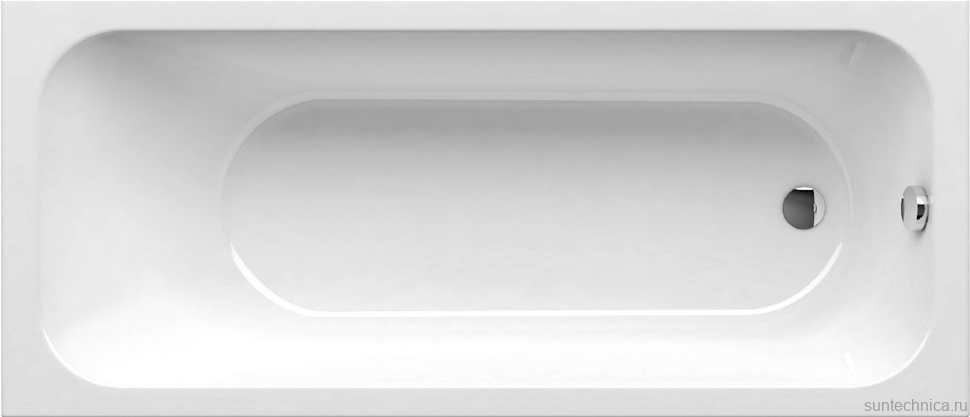 Акриловая ванна Ravak Chrome Slim 150x70 см, встраиваемая, белая, на ножках