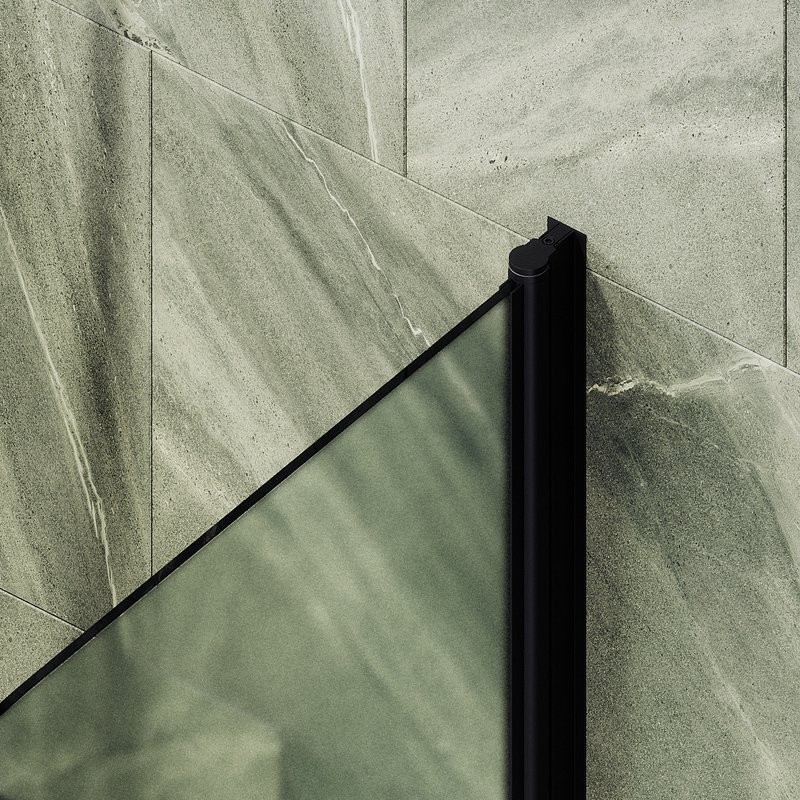 Шторка на ванну Maybahglass MGV-787-6 70x140, профиль черный, стекло сатин