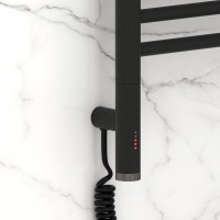 Полотенцесушитель электрический Сунержа Богема 3.1 15-6004-1040 110x45 см, подключение слева, темный титан муар, лесенка