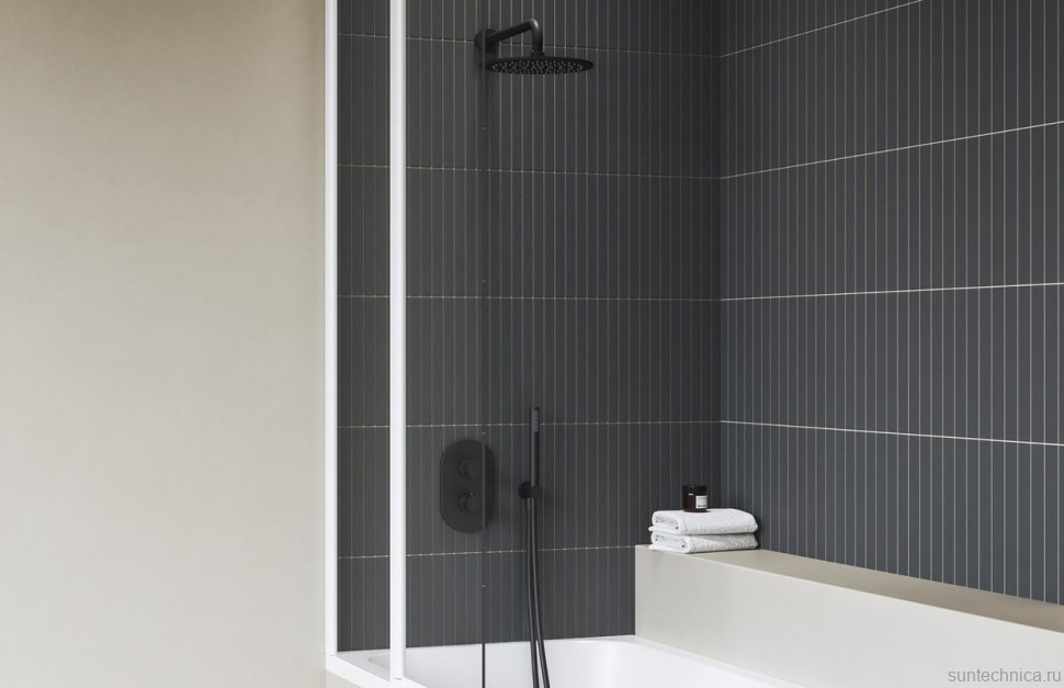 Верхний душ Ravak 985.20BLM матовый черный