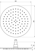 Верхний душ Ravak 985.20BLM матовый черный Верхний душ Ravak 985.20BLM матовый черный