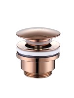 Донный клапан для раковины Abber AF0011RG без перелива, розовое золото Донный клапан для раковины Abber AF0011RG без перелива, розовое золото