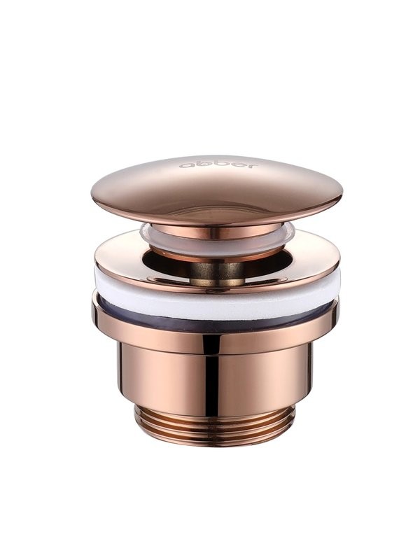 Донный клапан для раковины Abber AF0011RG без перелива, розовое золото