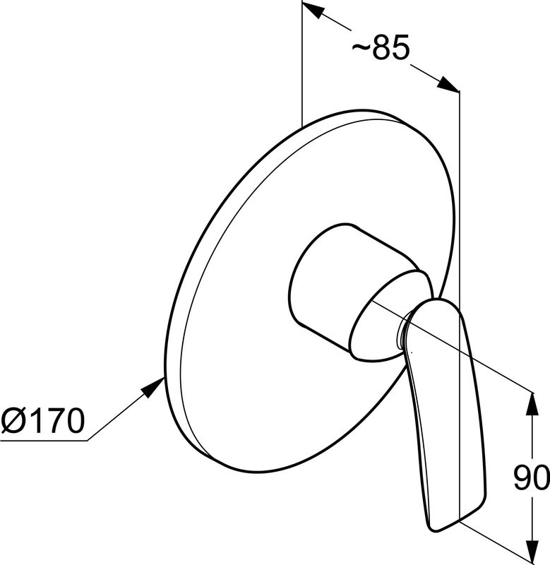 Встраиваемый смеситель для душа и ванны Kludi Balance 526558775 С ВНУТРЕННЕЙ ЧАСТЬЮ, матовый черный