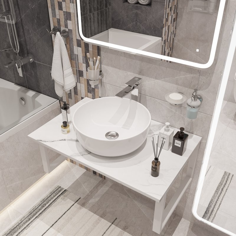 Донный клапан для раковины AlcaPlast A391 с переливом, хром