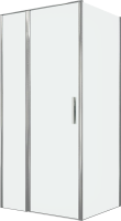 Душевой уголок Allen Brau Priority 100x80, профиль хром, стекло прозрачное