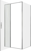 Душевой уголок Allen Brau Priority 100x80, профиль хром, стекло прозрачное
