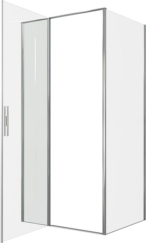Душевой уголок Allen Brau Priority 100x80, профиль хром, стекло прозрачное