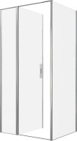 Душевой уголок Allen Brau Priority 100x80, профиль хром, стекло прозрачное