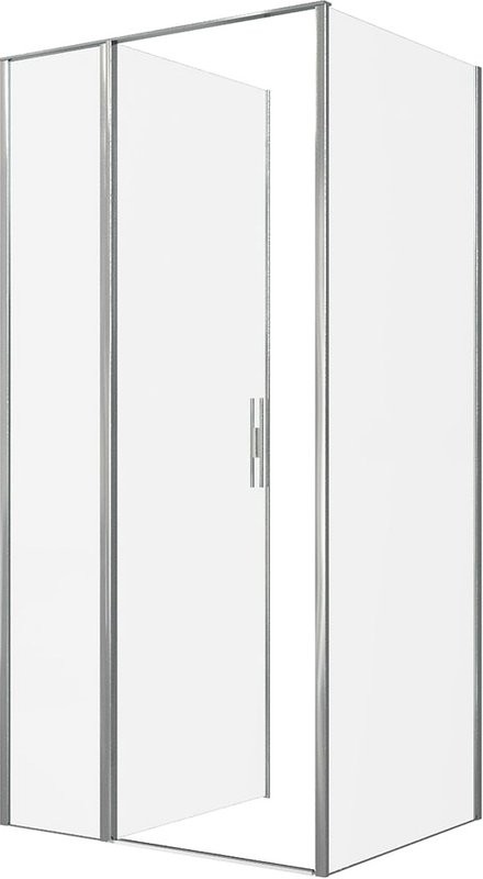 Душевой уголок Allen Brau Priority 100x80, профиль хром, стекло прозрачное