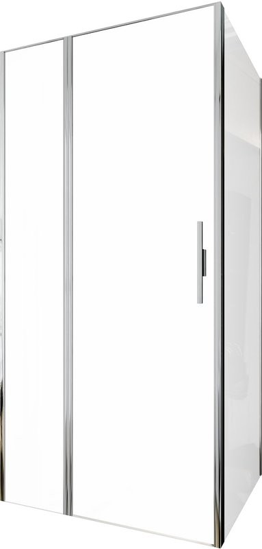 Душевой уголок Allen Brau Priority 100x80, профиль хром, стекло прозрачное