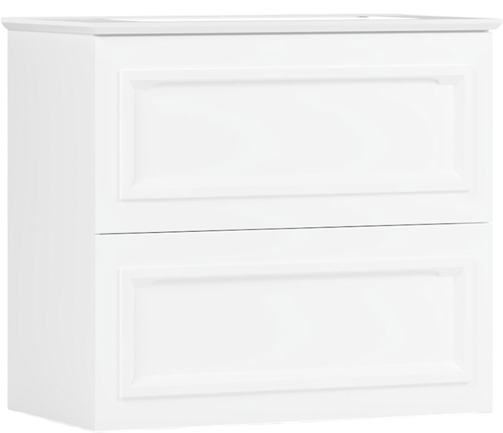 Тумба с раковиной Belux София 65 подвесная, белая глянцевая