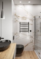 Полотенцесушитель электрический Ника Step-1 60/40 черный матовый, R