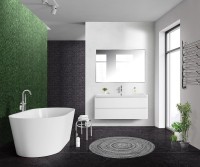 Мебель для ванной комнаты BelBagno Albano 120 подвесная, bianco lucido, белая глянцевая раковина