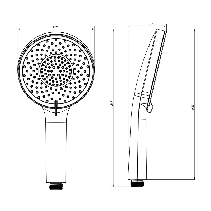 Душевая лейка AM.PM X-Joy F0285A022 черная