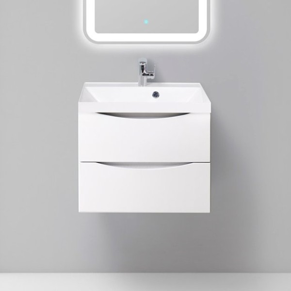 Тумба с раковиной BelBagno Marino 60 bianco lucido, подвесная