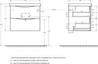 Тумба с раковиной BelBagno Marino 60 bianco lucido, подвесная