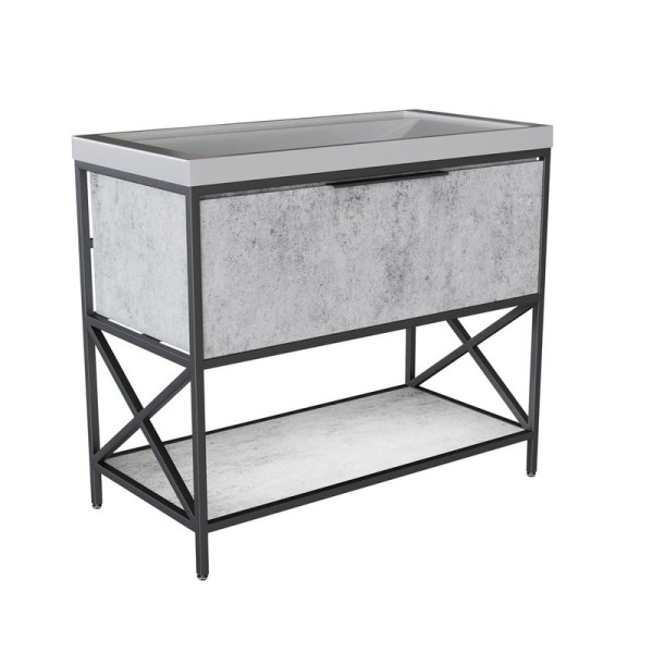 Тумба под раковину I тумба под умывальник Фостер 100 I Mixline Бруклин 100х43,5х80, Лофт цвет: бетон