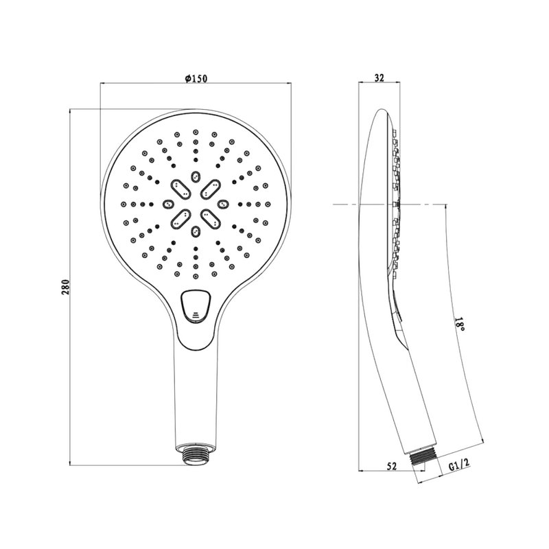 Душевая лейка Olive'S D193 хром