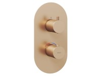 Термостатический смеситель встраиваемый Ravak Espirit ES 067.60RGB.O3.RB07C С ВНУТРЕННЕЙ ЧАСТЬЮ, для ванны с душем, брашированное розовое золото