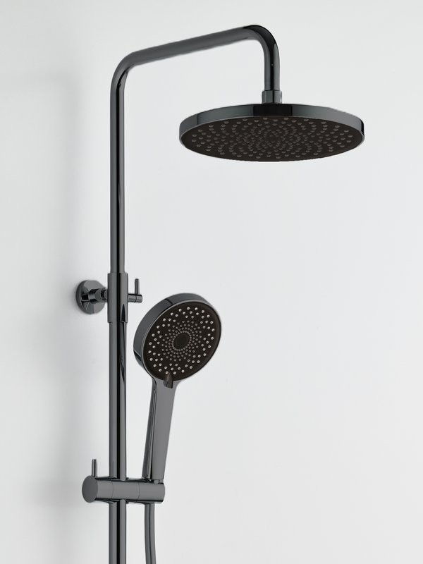 Душевая стойка BOND Circle B12-8277 с термостатом, оружейная сталь