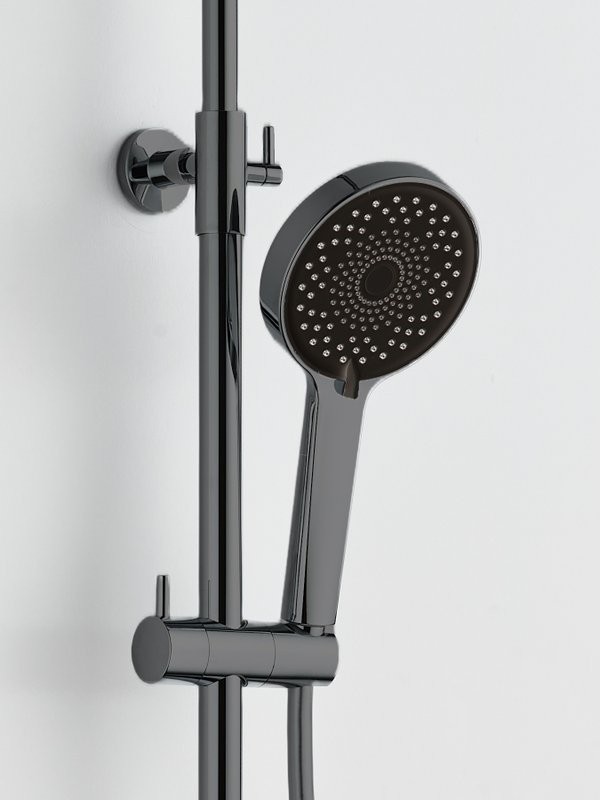 Душевая стойка BOND Circle B12-8277 с термостатом, оружейная сталь
