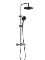 Душевая стойка BOND Circle B12-8277 с термостатом, оружейная сталь